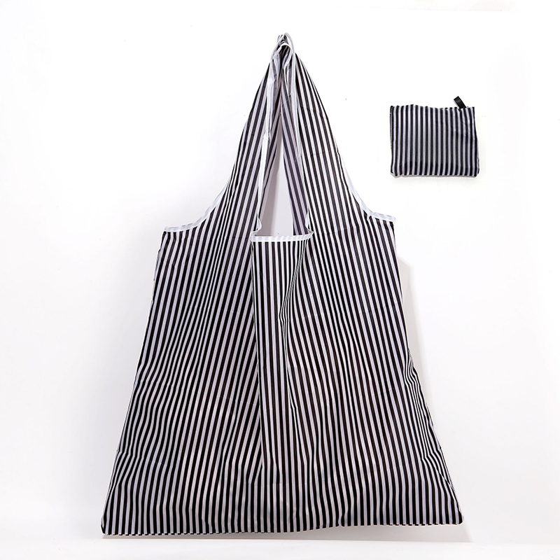 Boodschappentas met grote capaciteit, bedrukte opvouwbare opbergtas, milieuvriendelijke draagbare handtas, Korea Shopper Bag: WIT