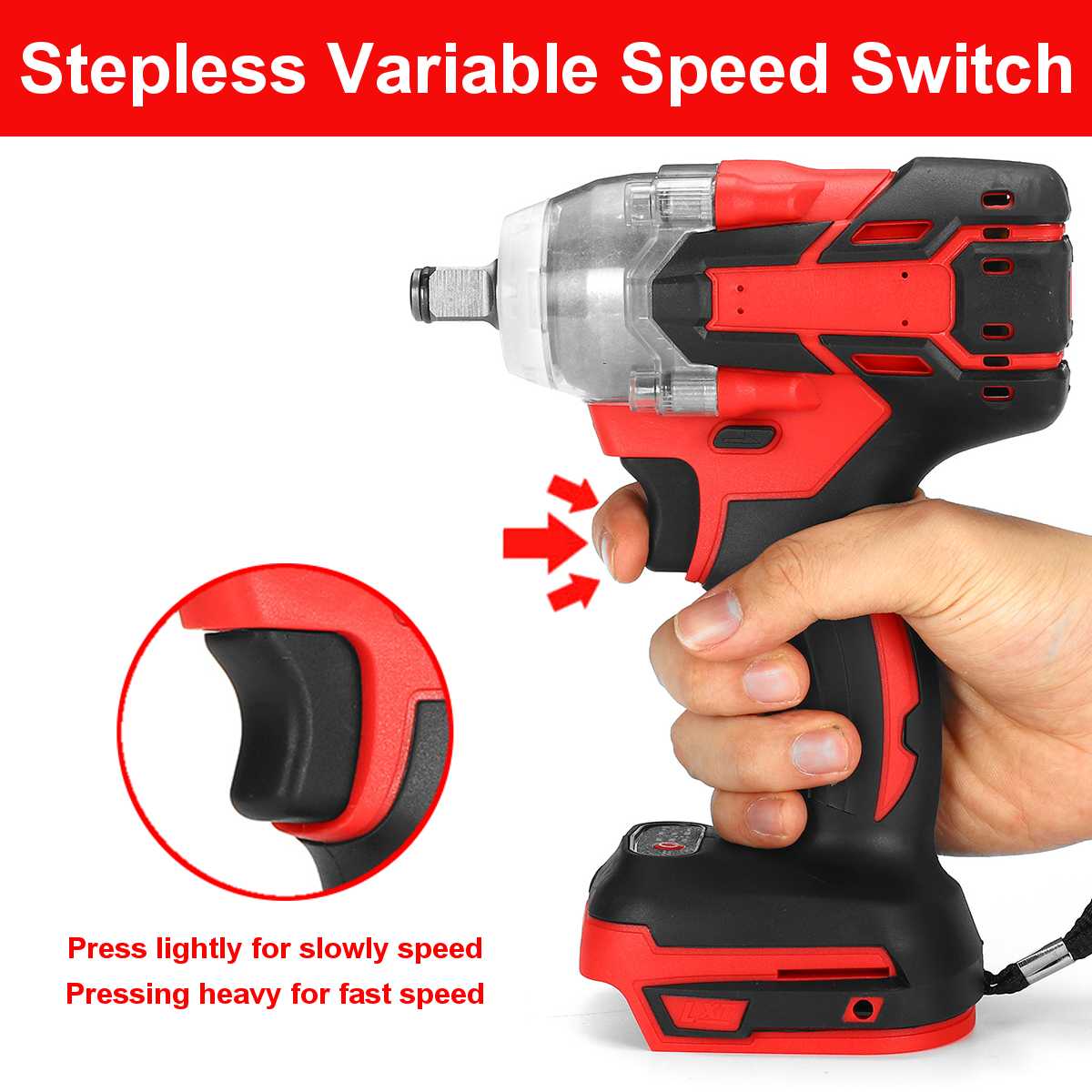 18V 880N.m Electric Wrench Speed Cordless Impact Wrench Power Tool Screwdriver Rechargable Drill Driver LED For Makita Battery