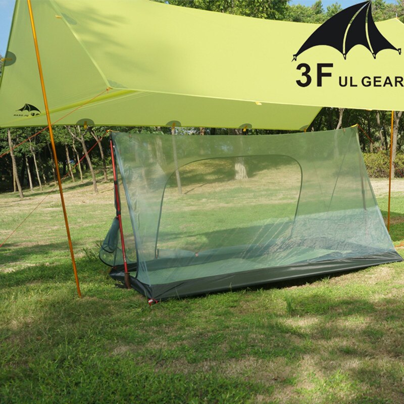 Tenda de acampamento para 2 pessoas 3f ul gear, barraca de camping para o verão, corpo da barraca, tenda interna, ventilação/malha leve, mosquiteiro