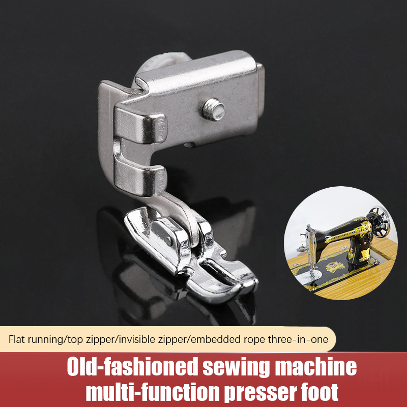 Prensatelas Universal para máquina de coser, accesorios para máquina de coser con cremallera Invisible, pie izquierdo y derecho Unilateral, 1 unidad,