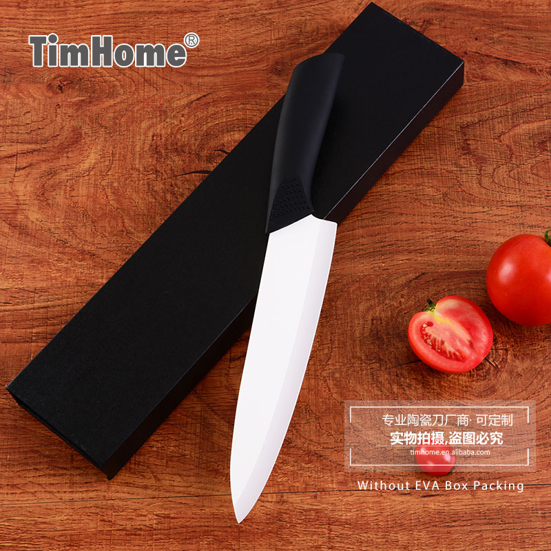 Timhome 7 inch chef knife kitchen ceramic knife for cutting boneless meat