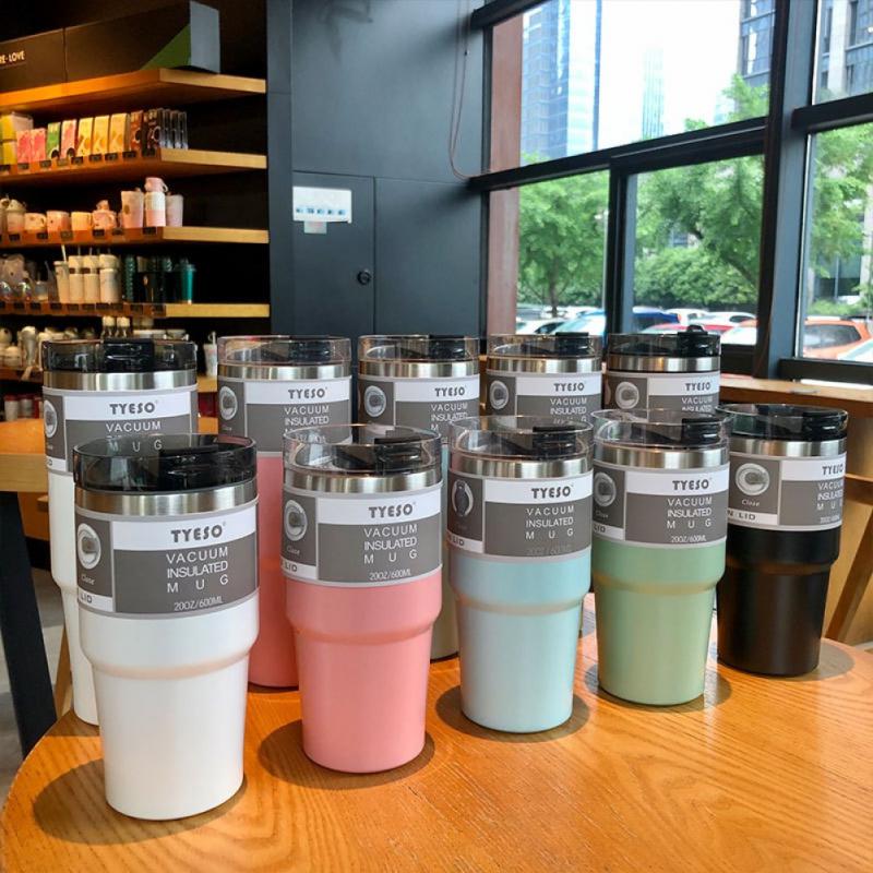 600/900ML Coffee Mug Thermos Tumbler Water Cup Stainless Steel Cups Vacuum Flask Thermos Bottle Thermal Cup Garrafa Termica Cup