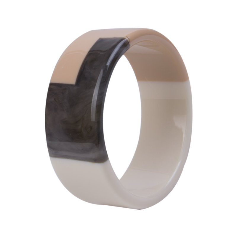 Di alta Qualità di Fascino Larga Corrispondenza Dei Colori Braccialetti per le Donne Resina Acrilica Grande Cerchio dell'annata Dichiarazione Gioelleria raffinata e alla moda Del Braccialetto: colore-2