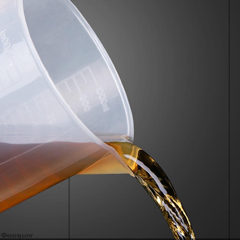 250/500/2000ml Transparent Kitchen Laboratory Plastic Measuring Cup Graduated Volumetric Container Tool 1 Pcs