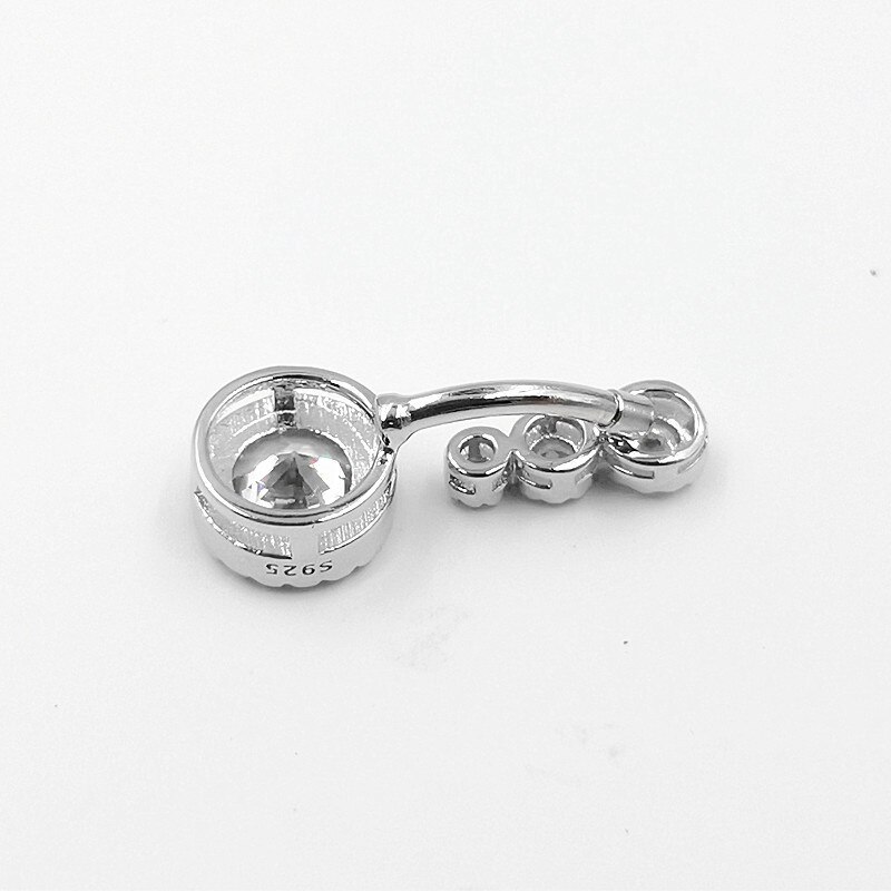 Hellolook 925 Sterling Zilveren Navel Piercing Dangle Sieraden Zirkoon Belly Button Ring Leuke Sexy Body Piercing Sieraden Accessoires