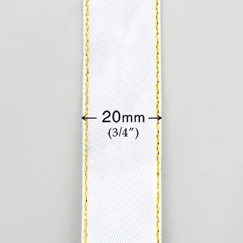 (25 Yards/rolle) 20mm Satin Band Gold Rand Verpackung Handmade DIY Band Rolle