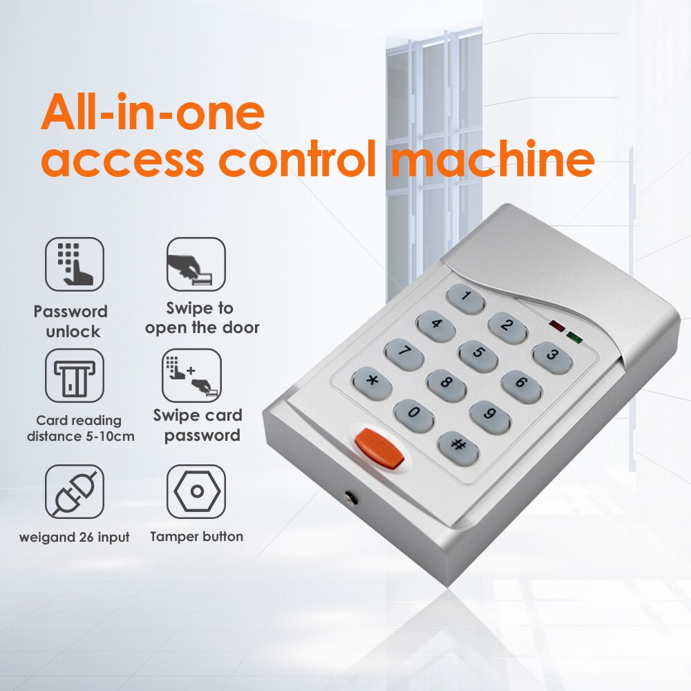 600 user 125khz RFID Access Control reader Standalone Access Keypad Controller digital panel Door Lock Card Reader Keypad