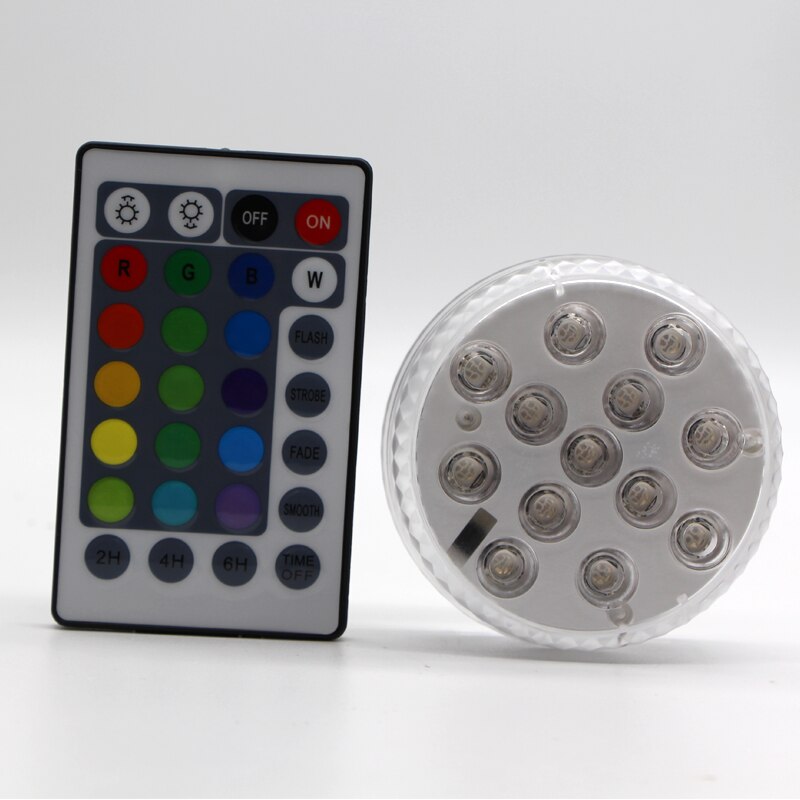Remote Controlled RGB Submersible Light Battery Operated Underwater Night Lamp 3led 10led 13led Outdoor Vase Bowl Garden Party