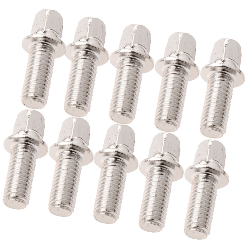 Pack von 10 Metall Quadratische bilden Kopf Trommel Bausatz Pedal Hammer Hammer Montage Schrauben Silber DIY