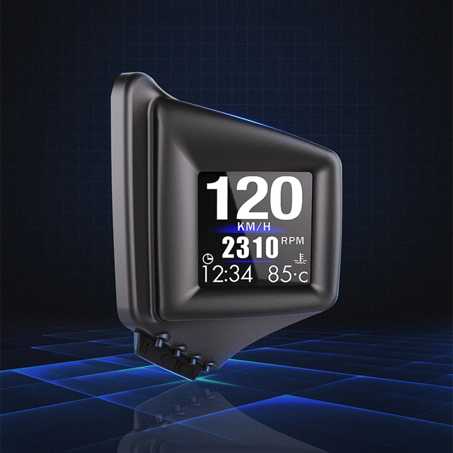 Obd Gps Dual System Head-Up Display Auto Digitale Hud Gps Snelheidsmeter Lcd Overspeed Waarschuwing Time Rpm Turbo Water temperatuur Mpg