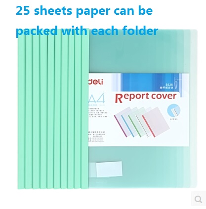 QSHOIC a4 binder a4 10pcs/lot office file Folder A4 insert folder A4 Filing clip lever rod pumping Binder Report Folder: green