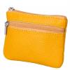 Zachte Unisex Mannen Vrouwen Card Coin Sleutelhanger Rits Portemonnee Lederen Portemonnee Pouch Kleine Verandering Zachte Tas: Geel