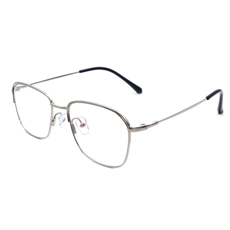 Alloy Frame Eyeglasses Full Rim Spectacles Women Brand Prescription Eyewear: Silver