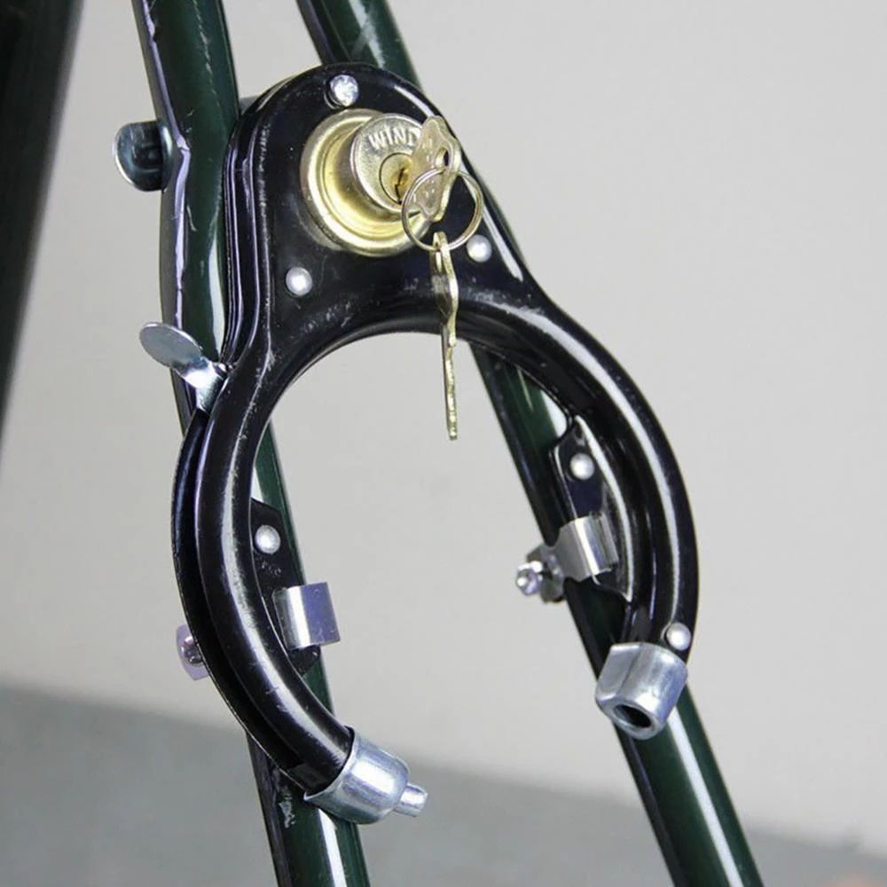 Accesorios para bicicleta, seguridad duradera para motocicleta con llave, candado antirrobo para rueda, suministros para bicicleta, candado para bicicleta