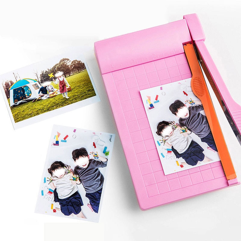 Recortadora de papel A5 portátil, máquina cortadora de papel con regla integrada, herramientas de corte de papelería de oficina, 1-6 pulgadas