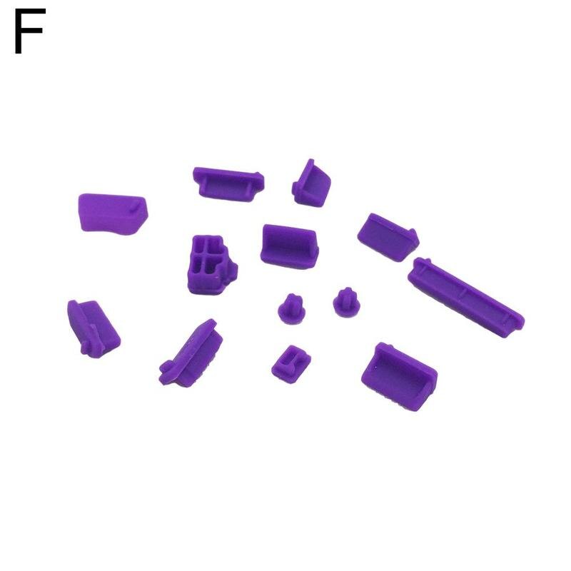 1 Bag Universal Elastic Silicone Anti-dust Laptop Port Protector Dustproof Notebook Computer Port Plug Anti-dust Stopper Cover: purple