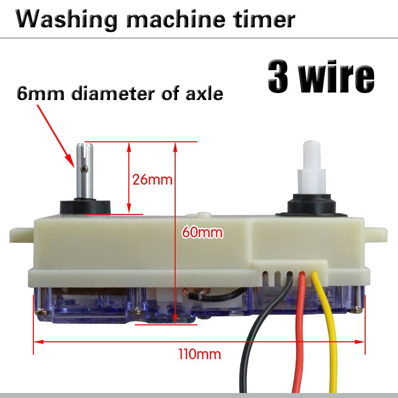 Temporizador universal de 3 líneas, doble eje, 15 minutos, para lavadora, temporizador