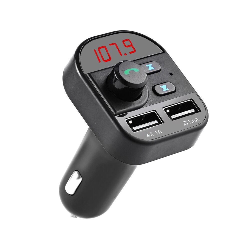 Kit de manos libres Fm Bluetooth 5,0 para coche, transmisor coche FM, adaptador de Radio MP3, 2 cargadores USB, modulador FM: TYPE 1