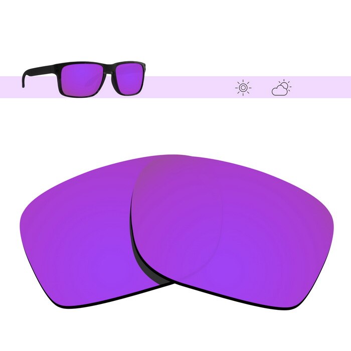 Glintbay Gepolariseerde Vervanging Zonnebril Lenzen Voor Oakley Holbrook-Meerdere Opties: Deep Purple Mirror