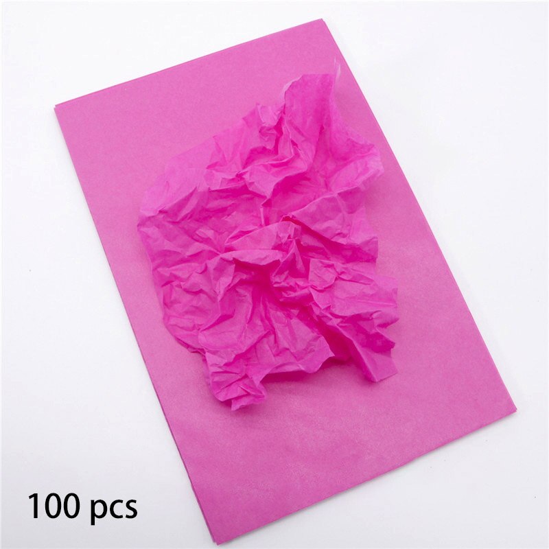 100 fogli/borsa fodera carta velina per scarpe carta a prova d'umidità per vestiti vino frutta carta da imballaggio confezione regalo: Rose red