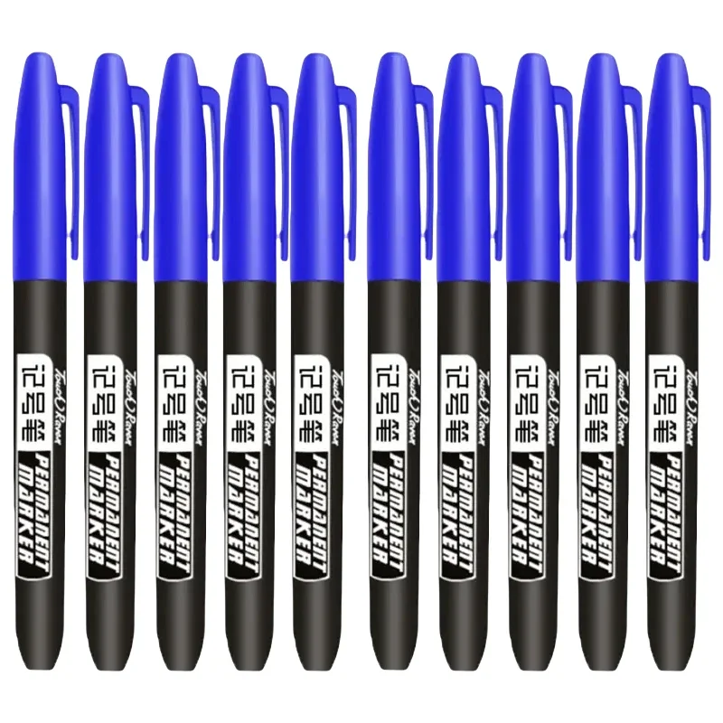20-1Pcs Permanent Marker Pen Manga Drawing Markers Black Blue Red Ink Sketch Pens Oil-Based Waterproof Pen Stationery Supplies