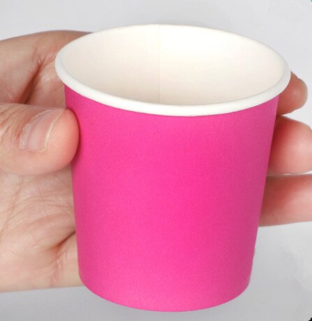 100 pièces 100ml petites tasses à café jetables 4oz mini tasses à goûter pour le vin, le lait, le thé, le yaourt, le jus de fruits, les desserts, les gobelets en papier avec couvercle: Tasse 2
