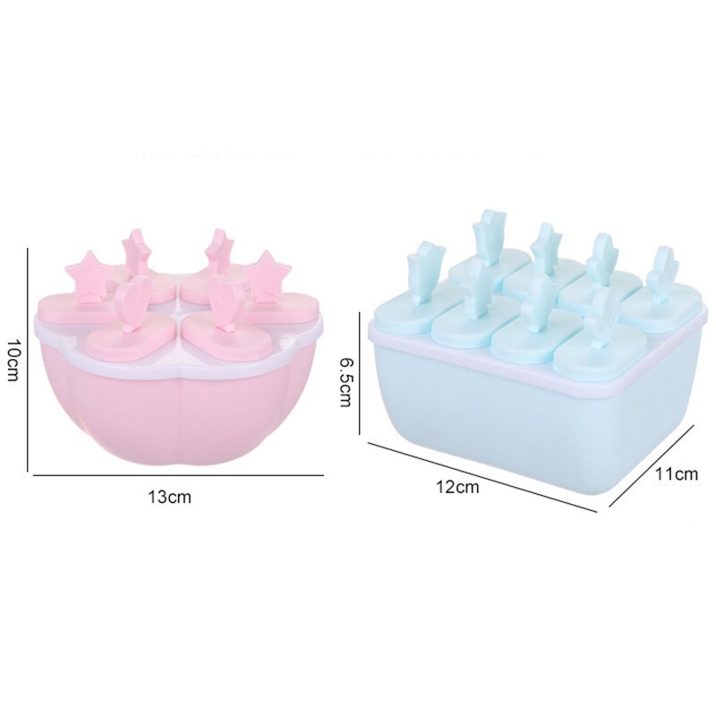 6/8 Cell Lolly Mould Tray Kitchen Ice Cube Molds Reusable Popsicle Maker DIY Ice Cream Tools Kitchen Bar Tools
