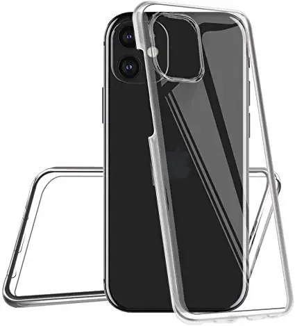 360 graden full body telefoonhoesje voor iPhone 16 16e 15 Pro Max 14 Plus 13 12 11 dubbelzijdig PC TPU transparant helder beschermhoes