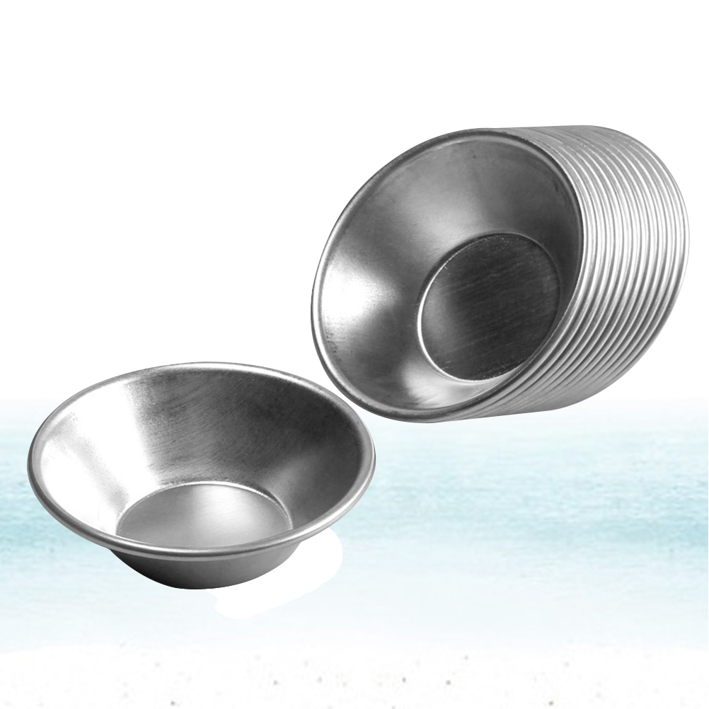 10/20Pcs Aluminium Ei Cupcake Mould Fruit Cake Pie Mold Kleine Bakken Tool Pasteis De Nata oven Bakken Ronde Mold