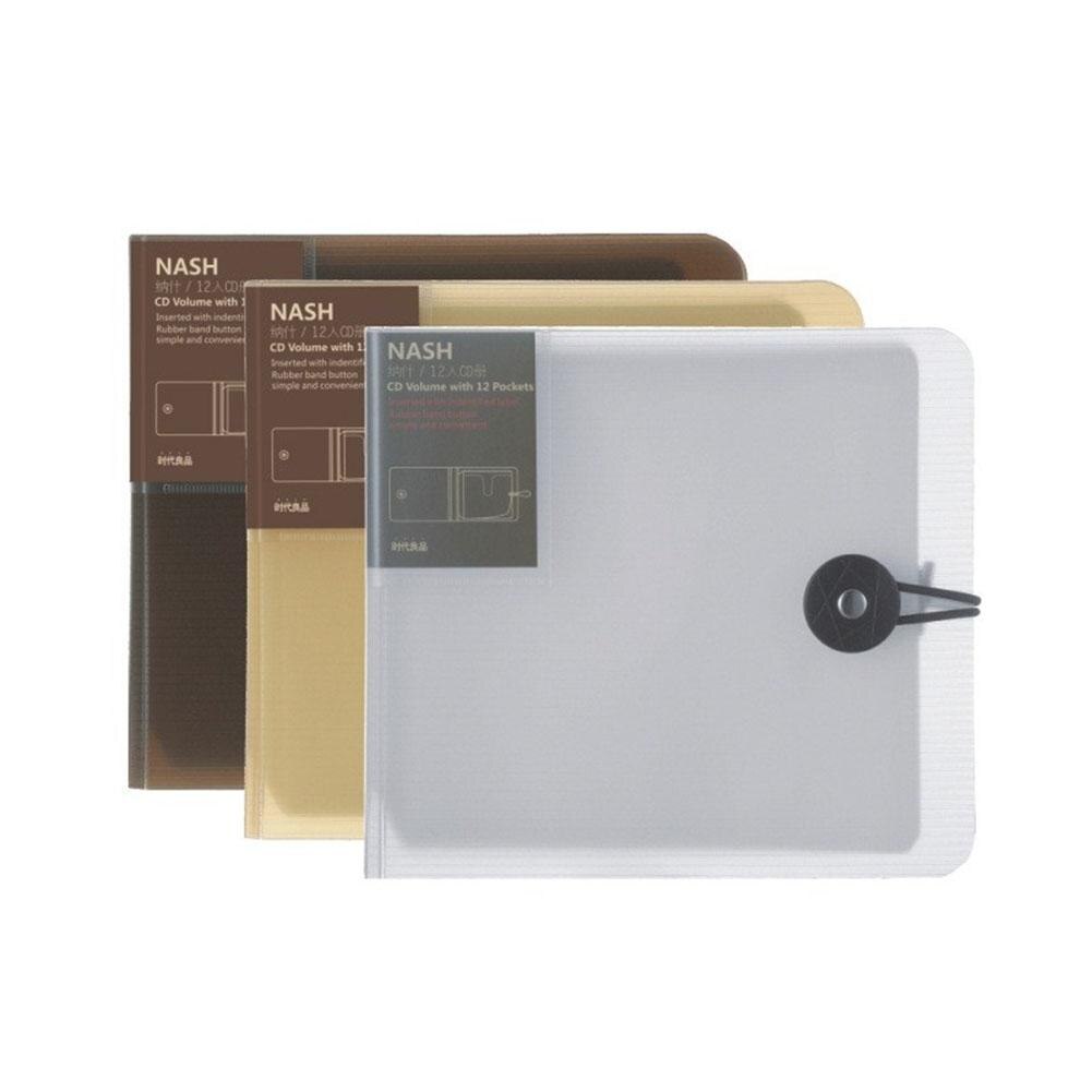 Étui pour CD 157x140x22mm, pochette pour DVD, sac de rangement pour disques, portefeuille en plastique, 12 étuis pour Cd