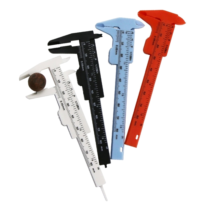 Colorful Eyebrow Measuring Ruler Brow Mapping Ruler Tool Mini Vernier Caliper Double Scale Plastic Ruler 4 Pieces