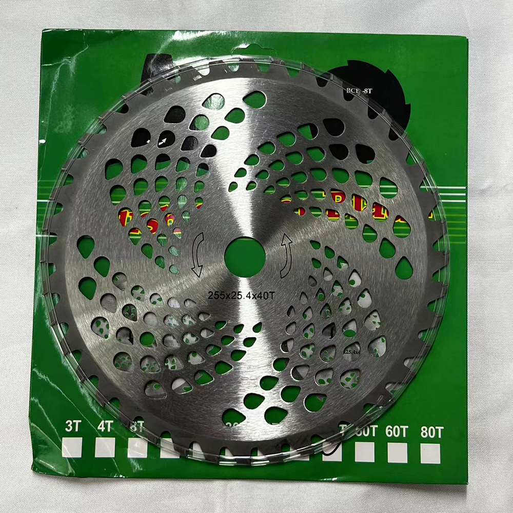 40T/60T/80T 10 Inch Carbide Tipped Alloy Brush Cutter Saw Blade Lawn Mower Grass Trimmer Garden Tool Replacement Cutting Disc