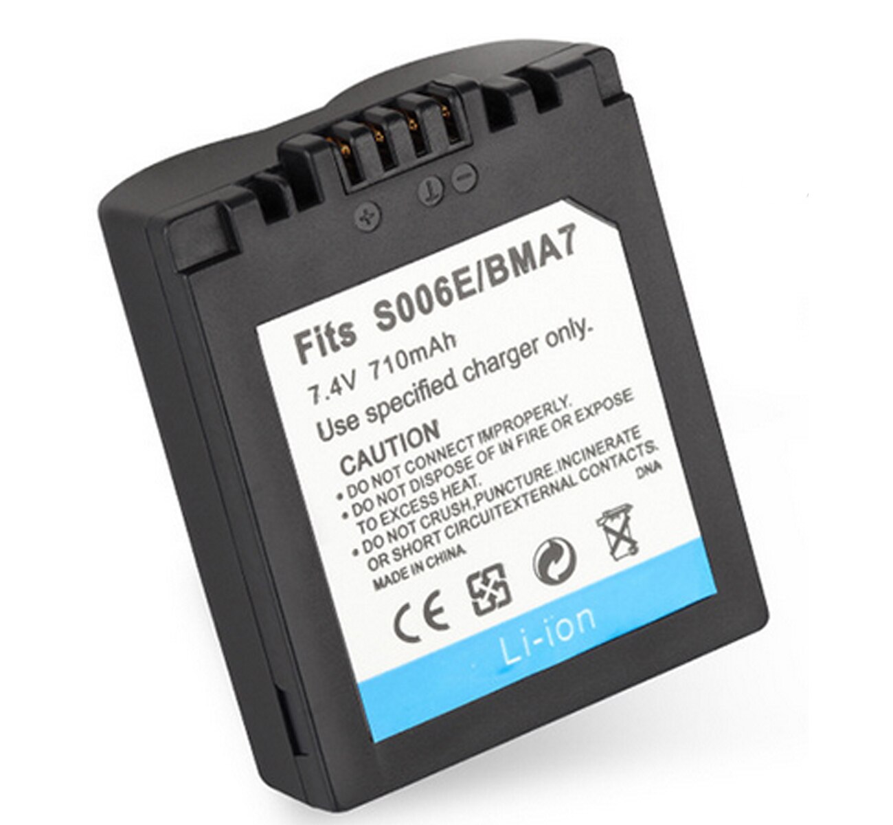 Rechargeable Lithium-ion Battery Pack for Panasonic CGR-S006, CGR-S006A, CGR-S006A/1B, CGR-S006E, CGA-S006, DMW-BMA7: 1 PCS Battery
