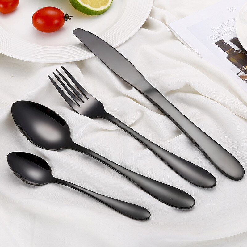 Regenboog Bestek Sets Vork Lepel Mes Set Koreaanse Keuken Servies 18/10 Rvs Zilverwerk Set Bestek Messen Sets
