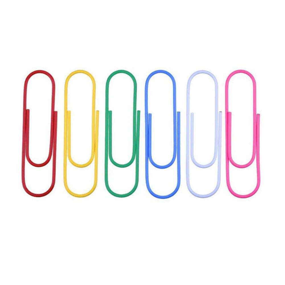 Trombone à revêtement en vinyle, paquet de 30 trombones géants multicolores de 4 pouces à couleurs assorties