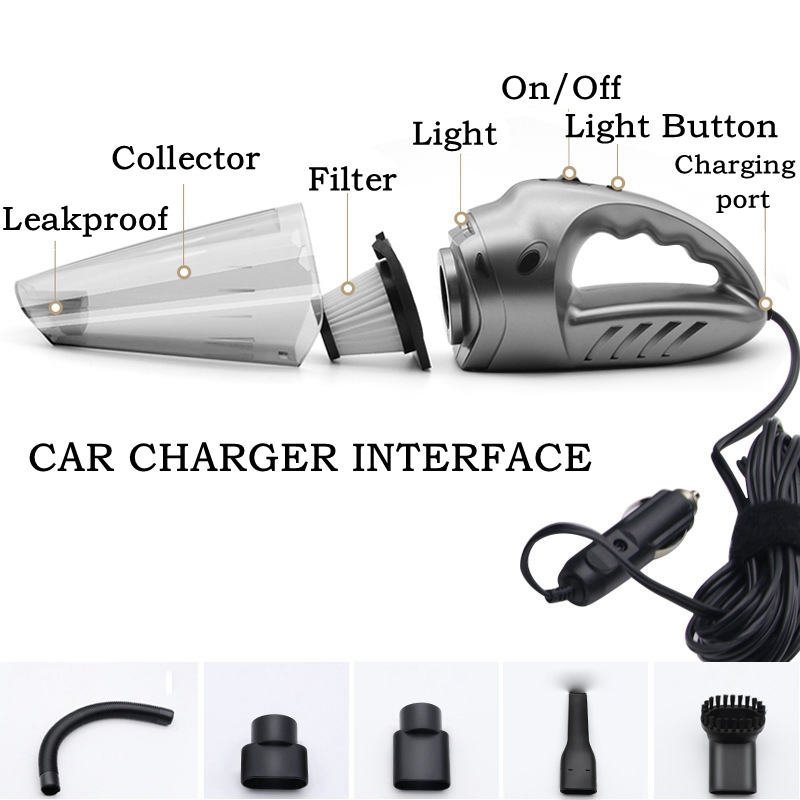 120W Portable Handheld Vacuum Cleaner SweeperRechargeable Wet Dry Wireless Vacuum Cleaner Strong Suction Dust Grip Home Gadget