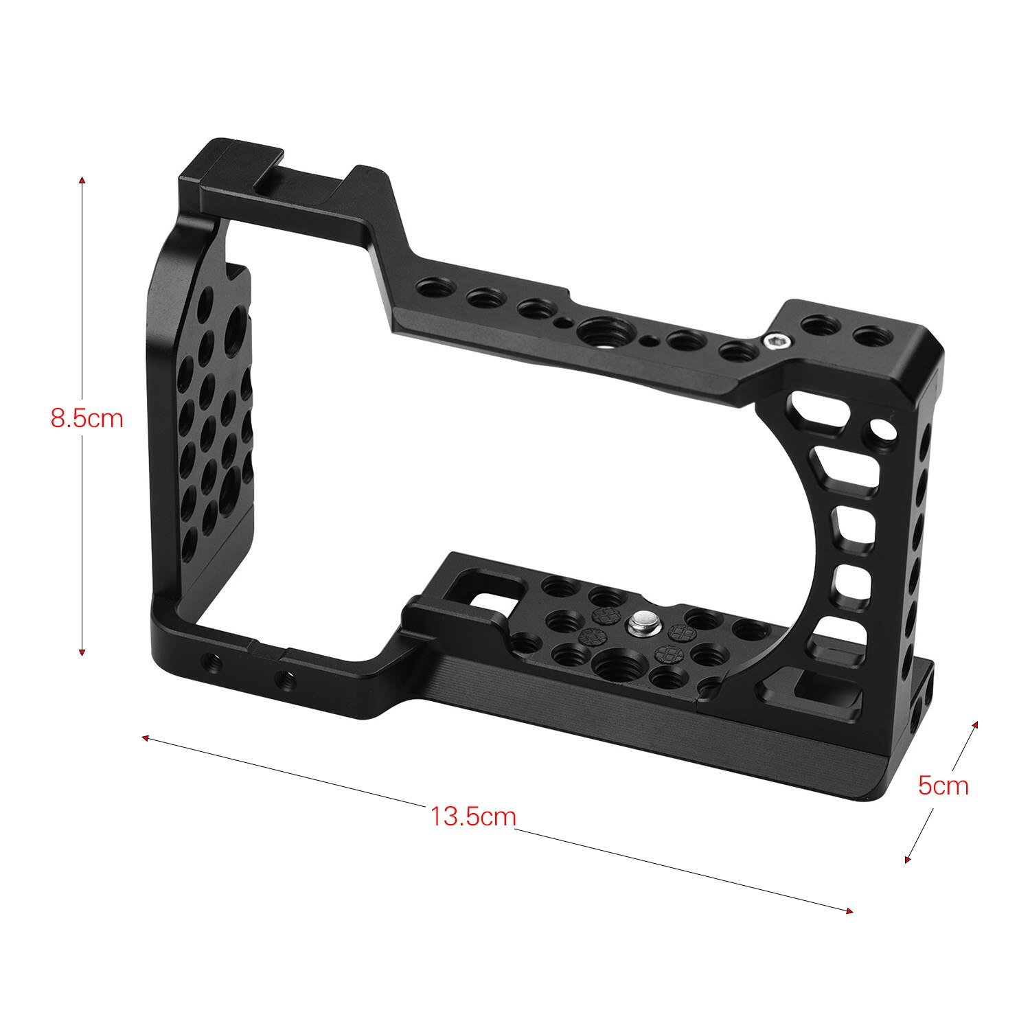 Aluminium Camera Cage Rig Met Koud Shoe Mount 1/4 3/8 Schroefgaten Voor Sony A6000/A6100/A6300/A6400/A6500 Camera &#39;S