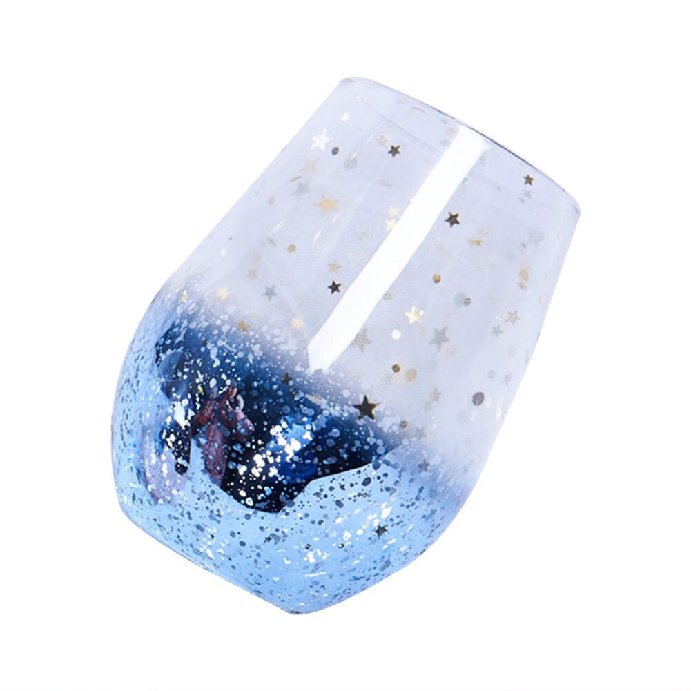 Nordic Transparent Stern Glas Tasse Hohe Temperatur Beständig Getränke Bier Trinken Becher LSK99: Blau