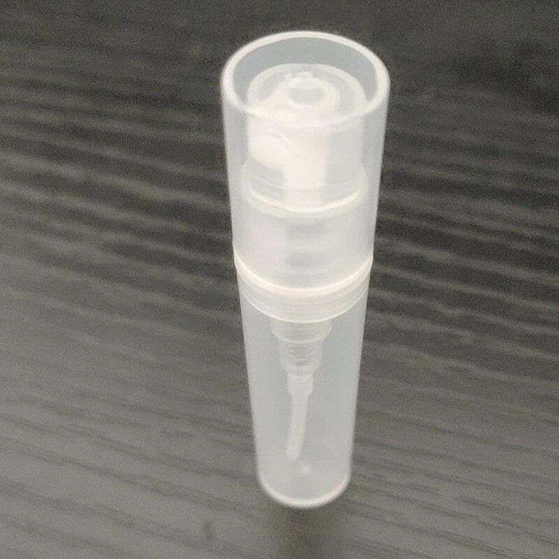 Botella pulverizadora de plástico, atomizador, pulverizador, contenedor de artículos de tocador para perfume, cosméticos, 2 ml, transparente