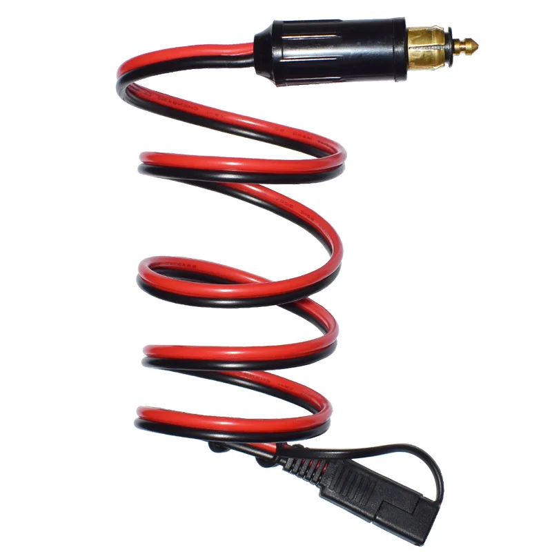 Conector de alimentación DIN Hella a SAE para motocicleta BMW, conector adaptador inverso de polaridad SAE, 14AWG, 90cm