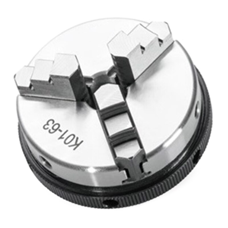 Mini 3 Jaw Lathe Chuck, K01-50 3 Jaw Woodworking Hand Chuck Hand ChuckScrew Rod Self Centering Chuck Tool M4YD