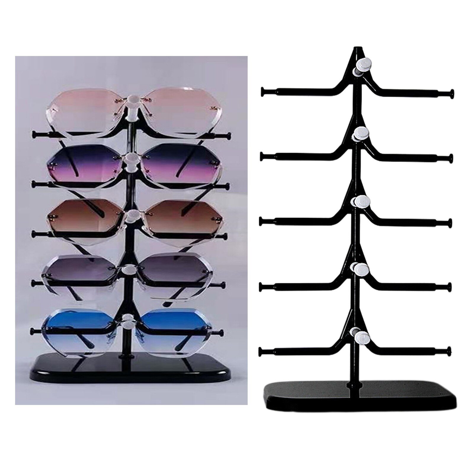 Solbriller briller display stativer hylde briller display show stand holder stativ til 5 par briller