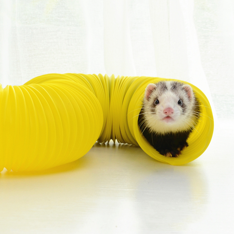 Hamster teleskopkanal kanin marsvin tunnel legetøj pink pipe lille kæledyr spil legetøj unikt