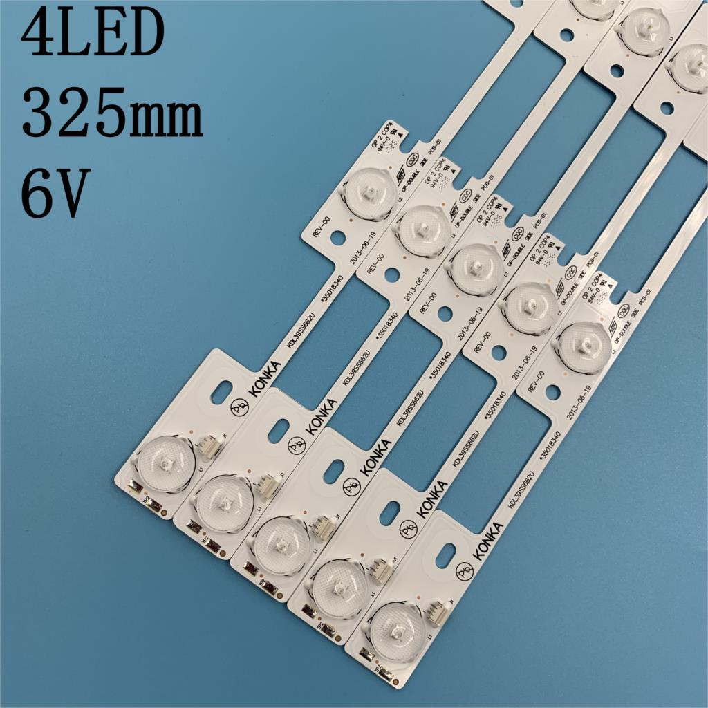 10 Pieces 4 LEDs* 6V LED backlight bar for Konka 39 inches TV KDL39SS662U 35018339 Konka 40 inches KDL40SS662U 35019864 327mm
