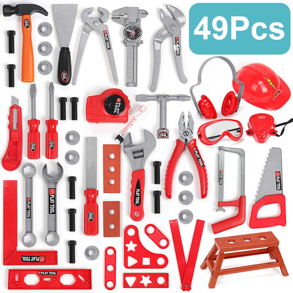 freundlicher Werkzeugkasten Ingenieur Simulation Reparatur Werkzeuge Spielzeug Ax Zimmerei Bohrer Schraubendreher Reparatur Bausatz Spielen Spielzeug einstellen für freundlicher