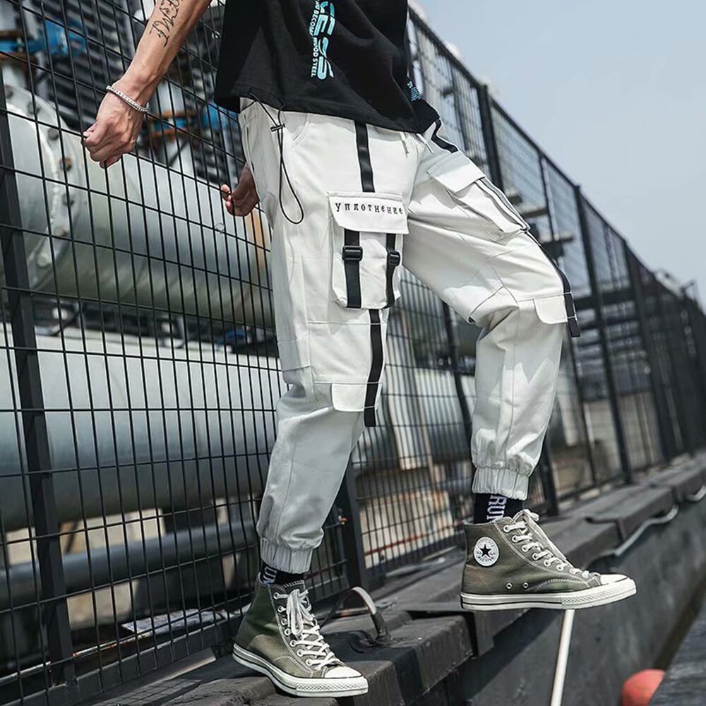 Japanese Streetwear Harajuku Sweatpants Clothing Men Spring and Autumn Pants Men Ankle Length Stylish Joggers Male