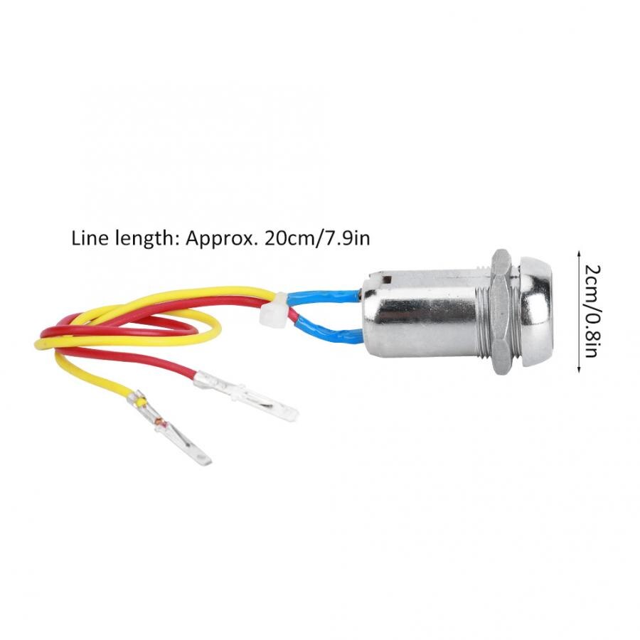 Electric Door Lock Electric Scooter Power Source Lock All Metal Electric Door Locking Lgnition Key Switch Lock E-bike Accessory