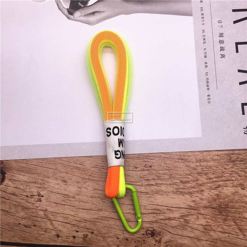 Llavero fluorescente con cordón para llaves, correa de cuello corto para llaves de coche, bolso para niños, colgante, para amigos