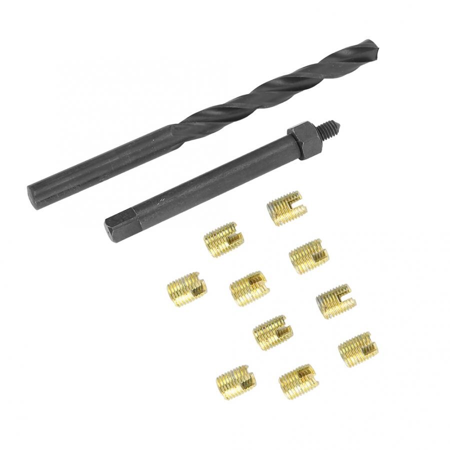 threaded inserts 12pcs M4x0.7 Thread Repair Kit Self Tapping Thread Insert Drill Installation Tool stainless steel