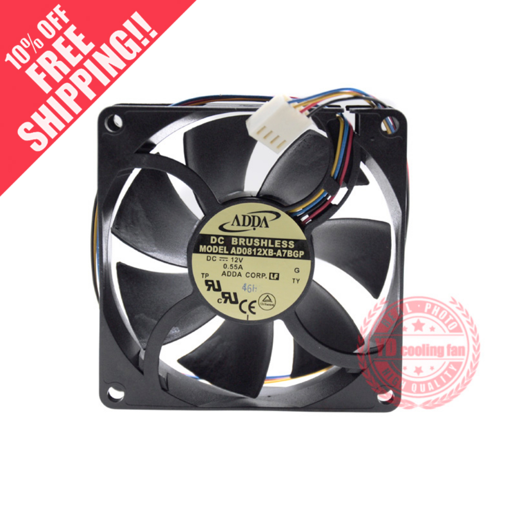 Adda AD0812XB-A7BGP 8025/12V Hoge Lucht Volume Pwm Snelheid Koelventilator